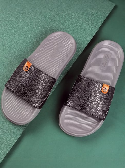 Metro Men Black Slides