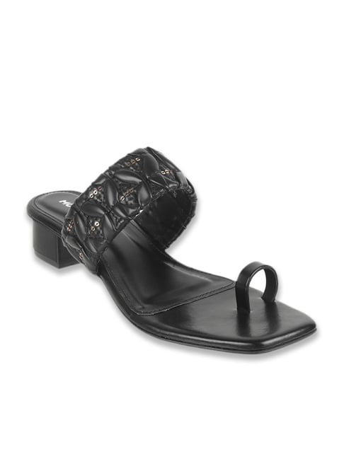Mochi Women Black Toe Ring Sandals-picture-11