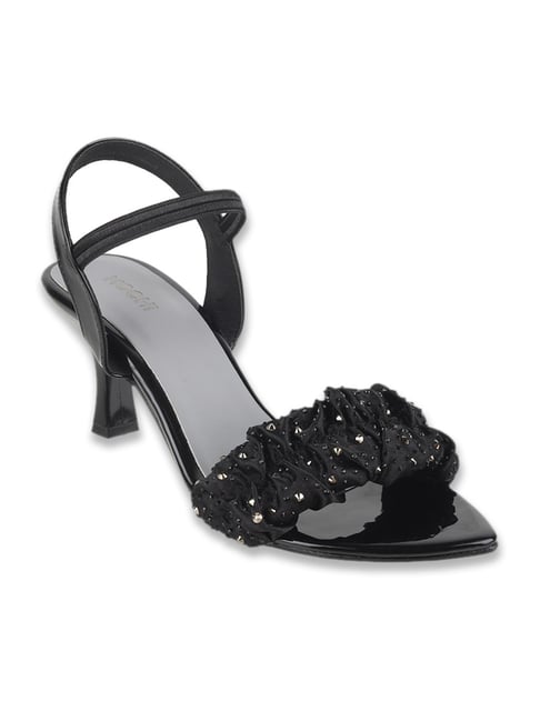 Mochi Women Black Sling Back Sandals-picture-18