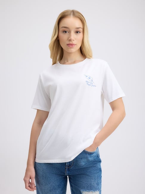 Pepe Jeans Optic White Back Print Short Sleeve T-Shirt-picture-34