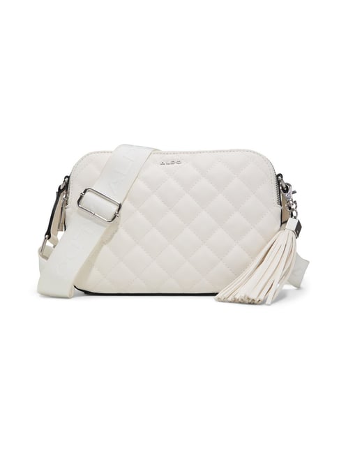 Aldo White ALPINUM Quilted Medium Crossbody Bag
