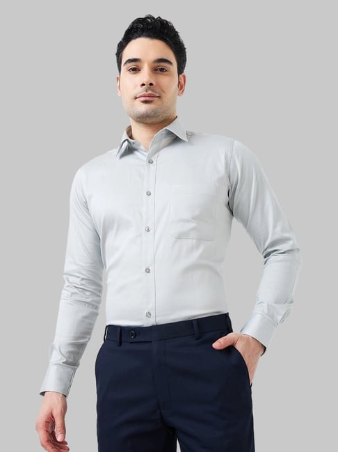Raymond Grey Slim Fit Shirt-image-34