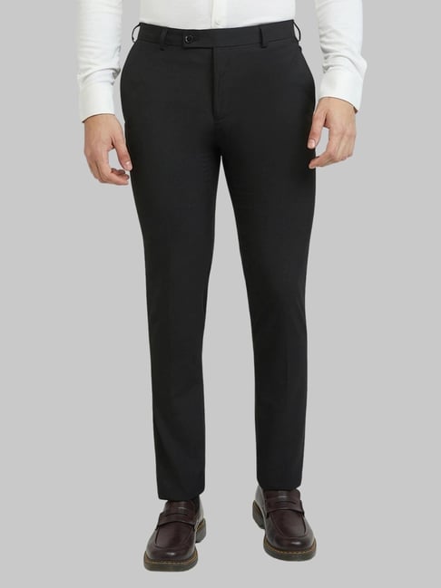Raymond Black Slim Fit Trousers-picture-11