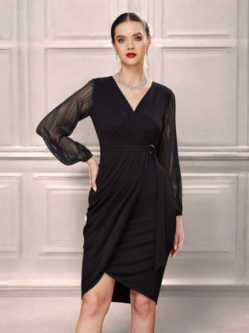 Miss Chase Black Casual Dress