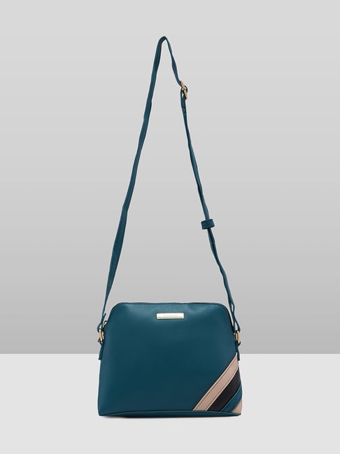 Caprese Green Ember Faux Leather Cross Body Bag