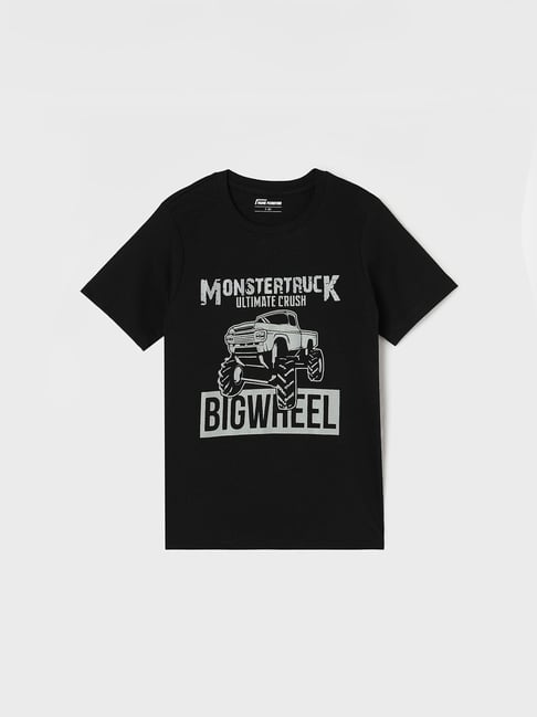 Fame Forever by Lifestyle Boys Black Regular Fit T-Shirt-picture-31