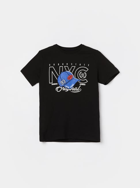 Fame Forever by Lifestyle Boys Black Regular Fit T-Shirt-picture-33