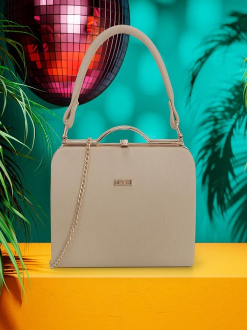 Mochi Beige Medium Clutch