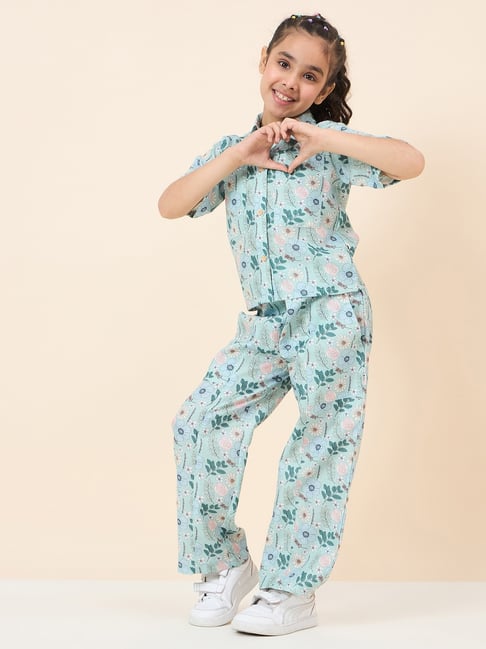 StyloBug Kids Green Printed Regular Clothing Sets Pack of - Main Image