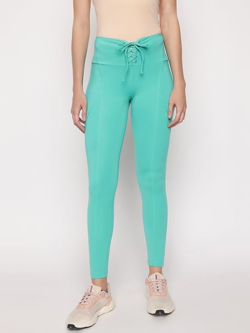 Guess Green Solid Skinny Fit Agatha Leggings-picture-25