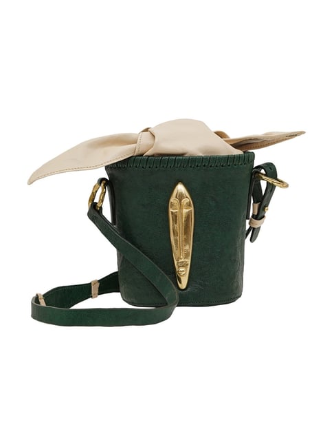 Hidesign Olive Pharaoh 01 Leather Small Bucket Bag