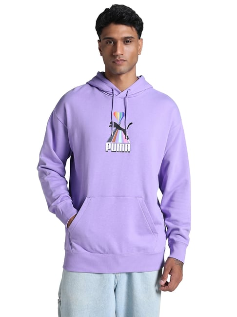 Puma Purple Relaxed Fit Print Hoodie-picture-21