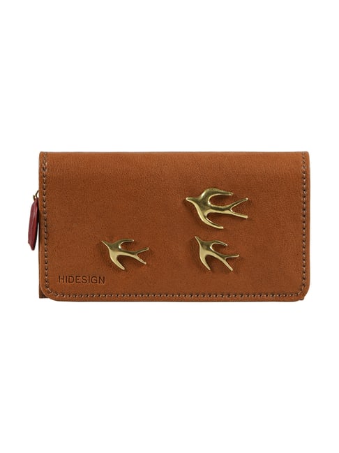 Hidesign Tan Parrot W1 Leather Medium Bi-Fold Wallet
