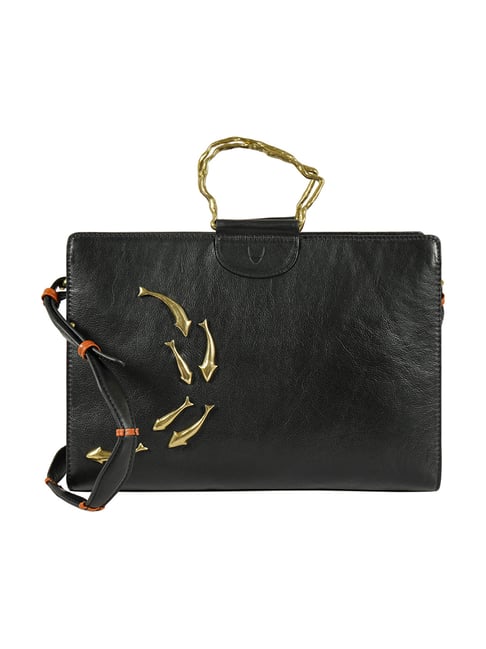 Handbag Hidesign Laptop Hidesign Black Parrot 02 Leather Large