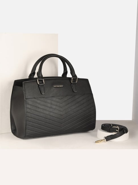 Van Heusen Black Textured Handbag-picture-10