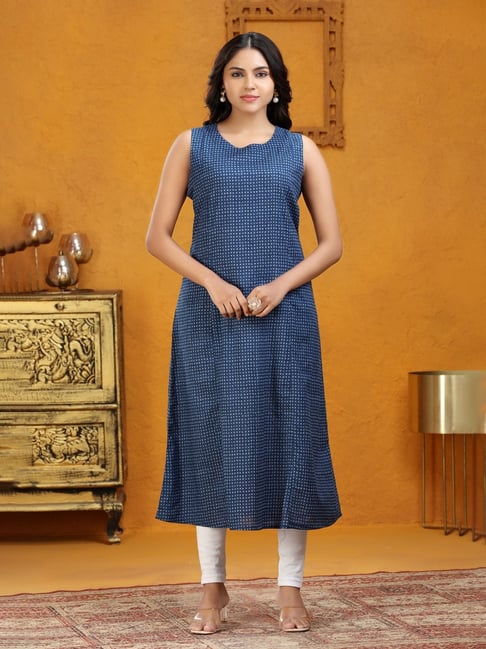 Cotton Culture Blue Cotton Printed Kurta-picture-42