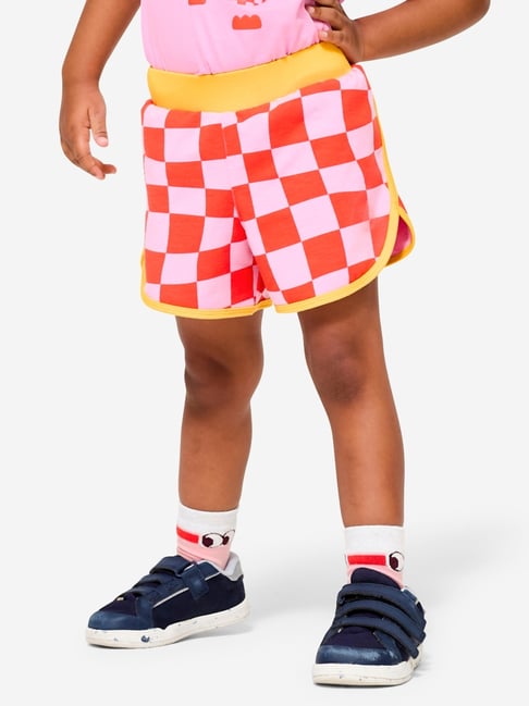 Buy Domyos By Decathlon Unisex Pink Orange Gym Adjustable Shorts