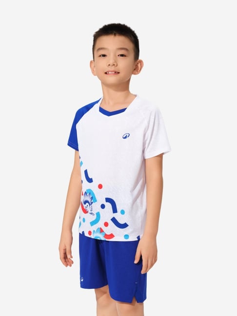 Perfly By Decathlon Boys White Lite Badminton T-Shirt