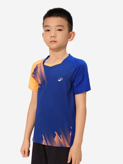 Perfly By Decathlon Boys Royal Blue Lite Badminton T-Shirt