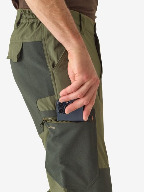 Buy SOLOGNAC By Decathlon Men Green Regular Fit Trousers at Best