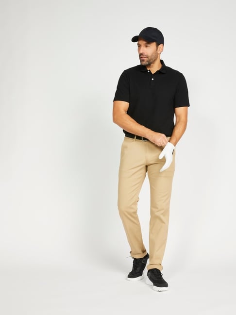 INESIS By Decathlon Men Black Regular Fit Polo T-Shirt