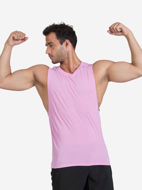 DOMYOS By Decathlon Men Pink Regular Fit T-Shirt-picture-32