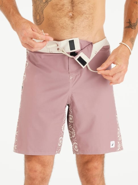 Buy OLAIAN By Decathlon Men Pink Regular Fit Swim Shorts at Best