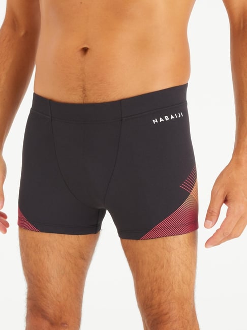 NABAIJI By Decathlon Men Black Regular Fit Swimming Boxer