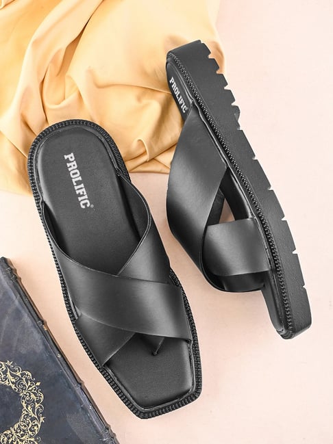 Prolific Men's Black Toe Ring Sandals-picture-14