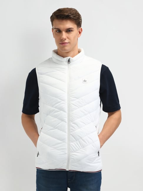 Arrow Sport White Regular Fit Quilted Jacket-picture-29