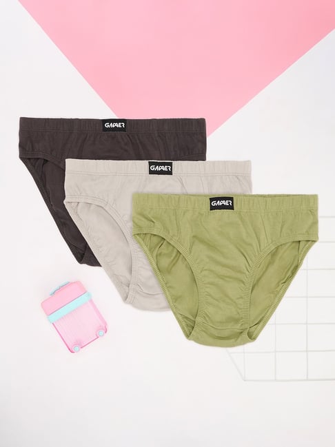 Pantaloons Junior Tarragon Multicoloured Briefs - Pack of 3