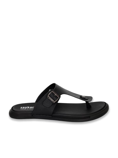Spykar Men Black T-Strap Sandals-picture-36