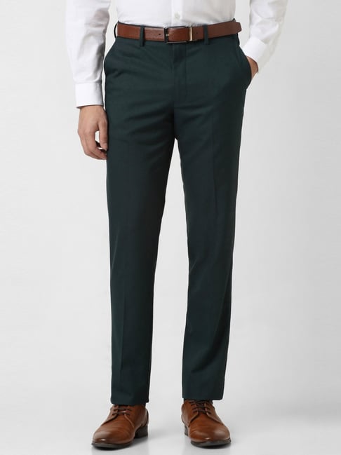 Van Heusen Green Slim Fit Trousers-picture-32