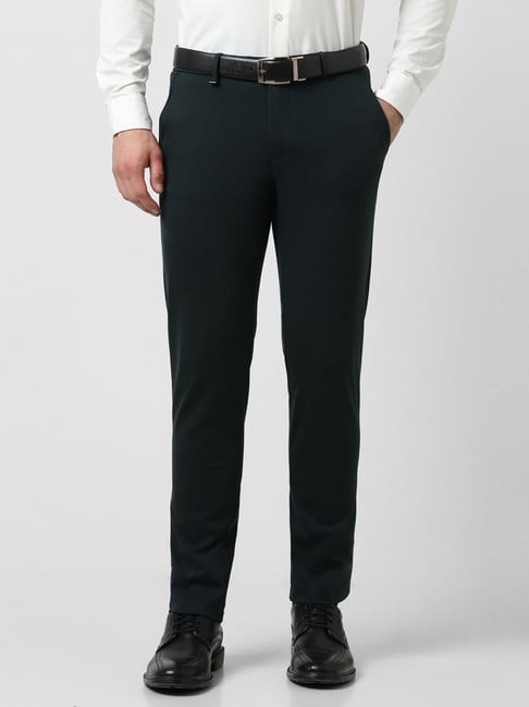 Van Heusen Green Slim Fit Trousers-picture-39