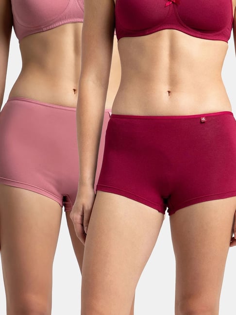 Jockey Beet Red & Heather Rose Regular Fit Boy Leg With Concealed Waistband - Pack of 2-picture-11