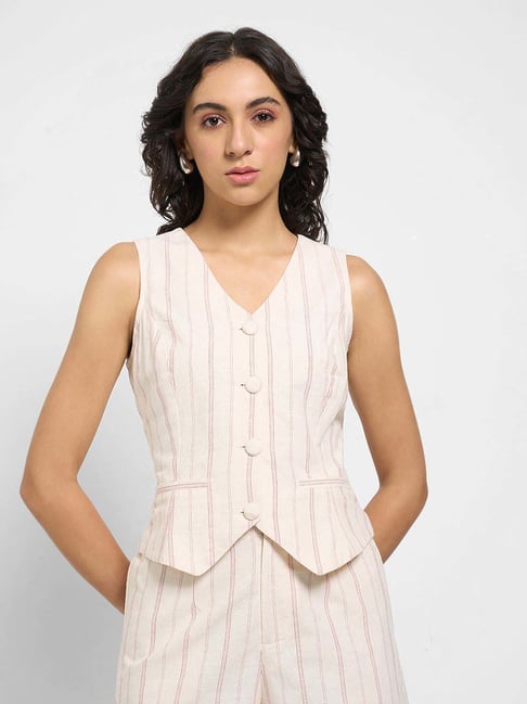Honey by Pantaloons Bridal Blush Striped Waistcoat-picture-20