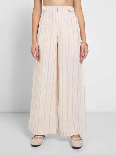 Honey by Pantaloons Bridal Blush Striped Casual Trousers-picture-25