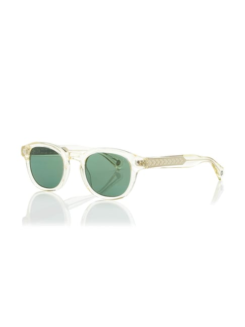 Shisen Fox Green UV Protection Oval Unisex Sunglasses
