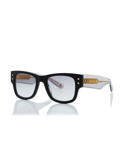 Shisen Fox Grey Gradient Square Unisex Sunglasses