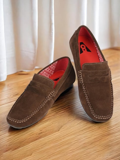 V8 By Ruosh Men's Seti Brown Casual Loafers