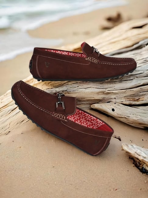 V8 By Ruosh Men's Seti Burgundy Casual Loafers