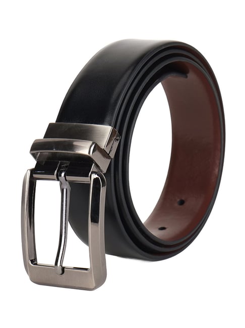 Kara Black & Tan Leather Reversible Formal Belt