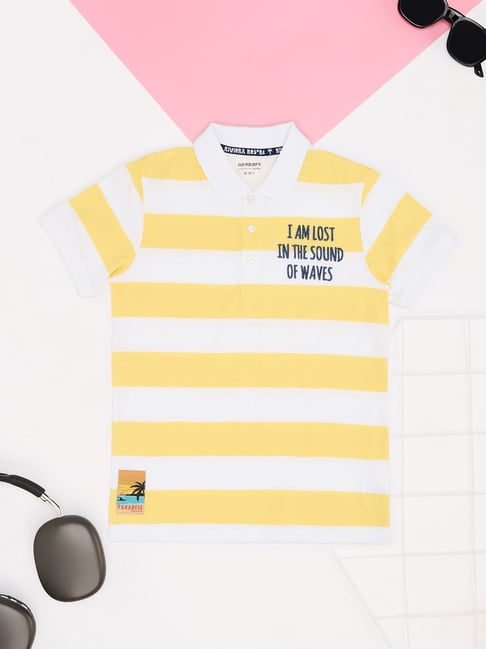 Pantaloons Junior Boys Yellow Polos T-Shirt-picture-26