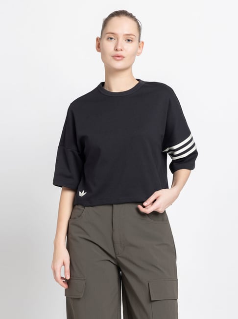 ADIDAS ORIGINALS Women's Black NEUCL T-Shirt-picture-10