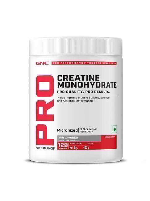 GNC PP Creatine Monohydrate | Micronized & Instantized | Formulated Powder - 400 gm