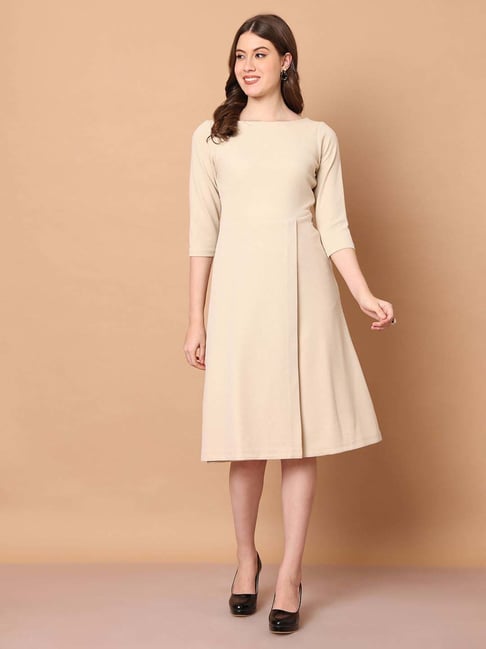 Exude Beige Formal Dress