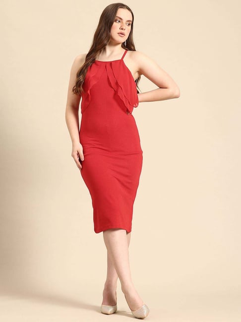 Qurvii Red Casual Dress
