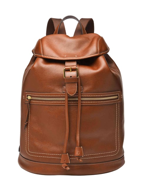 Fossil Fletcher Brown Medium Leather Backpack-picture-13