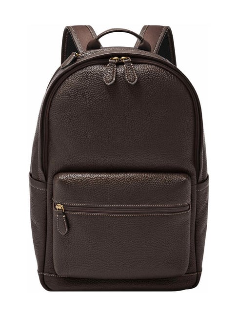 Fossil Buckner Brown Medium Leather Backpack