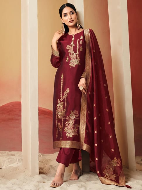 banarasi dress material design Banarasi Silk Dress Material at  450/piece | Silk Dress Materials in Surat
